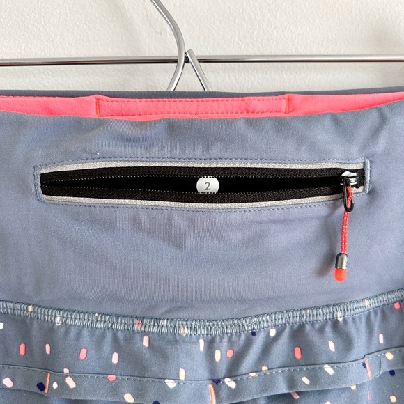 lululemon Speed Short Grey Blue Confetti Running Short Short Size 2 - Picture 8 of 8